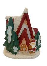 Vintage Weihnachtshäuschen Weihnachtshaus für Teelicht Christmas Deko beleuchtet