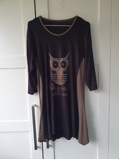 Skaterkleid mit glitzer eule - skaterkleid,