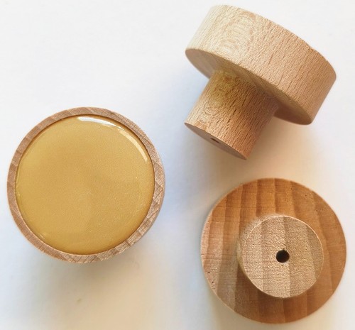 Holzknöpfe dijon gelb farbe - dijon,