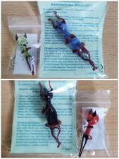 2 Thüringer Flaschenteufel (Wasserteufel, Kartesianischer Tanzteufel) aus Glas