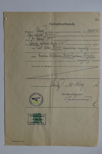 Sebnitz geburtsurkunde - sebnitz:,