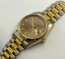 EXTREM SELTEN!!!ROLEX OYSTER PERPETUAL DAY DATE 18k TRIDOR REF.18239 PAPIERE/BOX