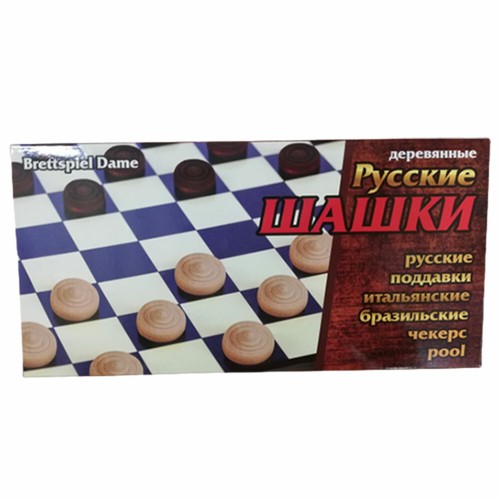 Brettspiel dame aus - dame, holz