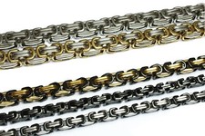 Königskette Edelstahl Schmuck Meterware silber gold schwarz  1 Meter