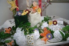 Konvolut Dekoration bunt gemischt - Schmetterlinge Blumen Kristalle siehe Bilder