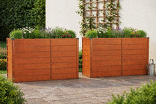 2x Hochbeet Cortenstahl rostig
