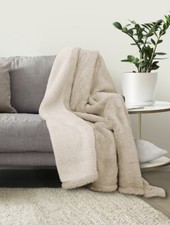 Lanudo® Sherpa Wohndecke 150 x 200 cm div. Farben Kuscheldecke Tagesdecke Weich