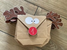 Handmade Adventskalender Papiertüten zum Befüllen ELCH RENTIER