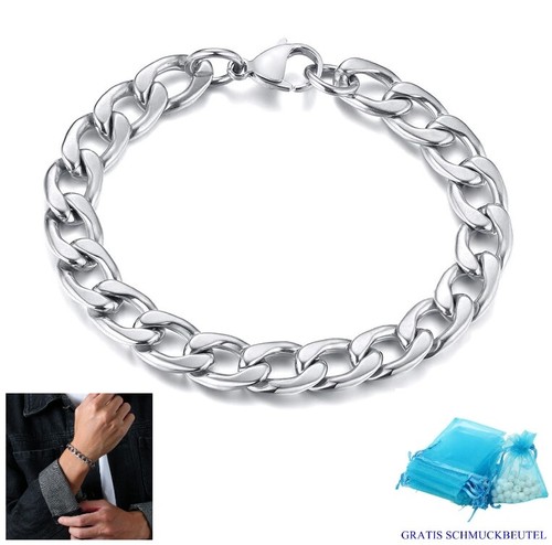 Panzerarmband edelstahl massiv - edelstahl,