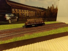 Kleinserie Z 2-achsiger Rungenwagen mit Holz beladen