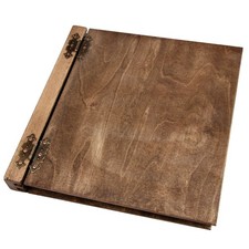 Holzalbum Fotoalbum Gästebuch Holz neutral 39 x 37 cm schwere Holzbuch in XXL