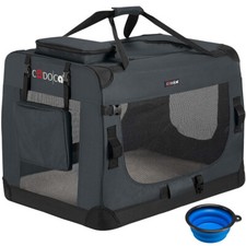 CADOCA Tiertransportbox XL + Napf Transporttasche Hundebox Hundetransportbox