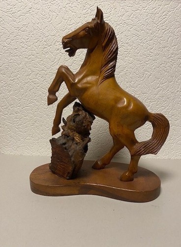Große holzfigur pferd - große,
