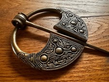 BRONZE Schal-/Umhangnadel, Brosche, Knoten Fibel