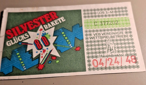 Alter lottoschein ddr - alter,
