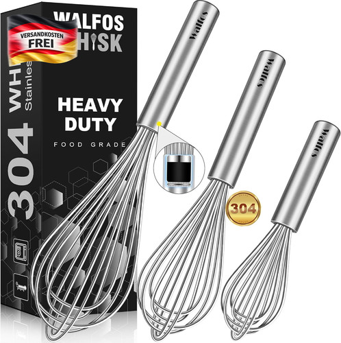 Edelstahl schneebesen set - schneebesen,