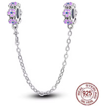 925 Silber Sicherheitskette mit Charm – für Pandora & mehr, versch. Modelle