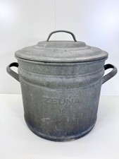 Vintage Alter Wecktopf Zink