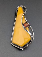 Bernstein Anhänger Brosche