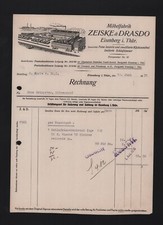 EISENBERG, Rechnung 1938, Zeiske & Drasdo Möbel-Fabrik lasierte emaillierte Küch