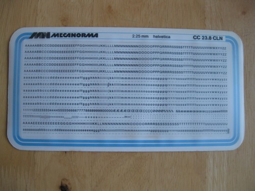 Mecanorma - 1, letraset)