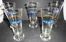 5 dekorative PERNOD Gläser