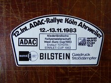 12.Int.ADAC-Rallye Köln Ahrweiler Aufkleber ~12x 6cm W.-Europe Cup 1983 Bilstein