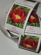  128  X  0,62 € Pfingstrose Briefmarken ungummiert & ungestempelt  A Ware !