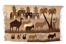 Teppich aus Marokko Sahara Merzauga handgearbeitet Kamelhaar 107x70cm Kelim