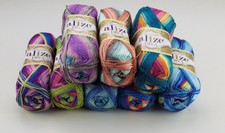 Alize Diva Batik Alize Wolle Türkische Wolle Farbverlauf Seideneffekt 5x100g