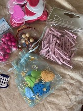 Konvolut Deko Holzkugeln Moosgummi Herz  Wäscheklammern rosa Tasse Keramik