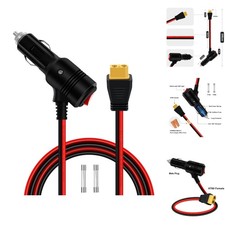 XT60 Zigarettenanzünder Kabel 12V 24V 14AWG mit Schalter und LED Anzeigeleuch...