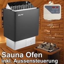 9kW Elektrischer Saunaofen mit Digitalsteuerung für 9-13m³ Saunazubehör Saunen
