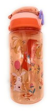 Trinkflasche Kinder BPA frei 600ml Wasserflasche mit Strohhalm auslaufsicher