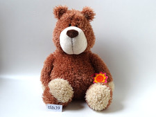 Nici Teddy Bär braun mit Blume 36 cm Schokobär Stofftier Kuscheltier (T233)