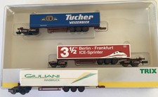 Minitrix Spur N Güterwagenset Kombirail: Tucher; ICE-Sprinter; Giuliani;