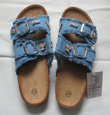 Damen Pantolette Jeans