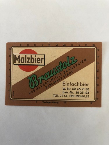 Bieretikett braustolz brauerei - bieretikett, braustolz-brauerei
