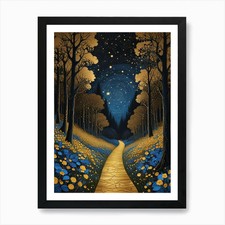 Sternennacht Wald von Klimt