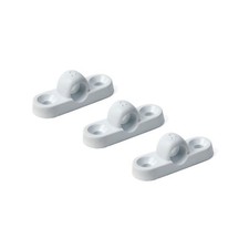 Vorzeltösen 3er Set Kunststoff weiß 40 mm waagerecht für Wohnwagen & Wohnmobil