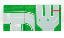 Lego Straßen Platten Kreuzungen Kurven Geraden 3 Stück Grün Lego City 32x32 cm