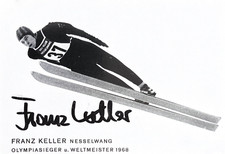 Autogramm Franz Keller Skisprung Olympiasieger + Weltmeister 1968 ORIGINAL xyz