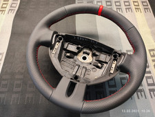  LENKRAD RENAULT TWINGO RS CLIO LEDER NEU BEZIEHEN  +12 UHR MARKIERUNG