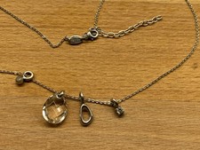 Fossil Kette 925 Sterlingsilber mit 4 Anhängern, 43-48 cm lang