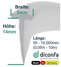 Einschubdichtung PVC 6mm -