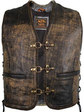 Vintage lederweste bikerweste - lederweste,