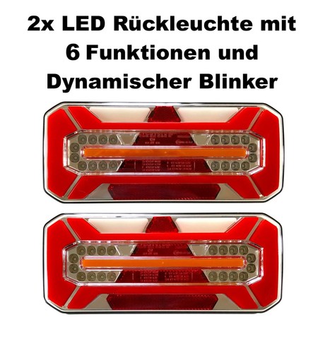 Neon led rückleuchte mit 6 - 2x,