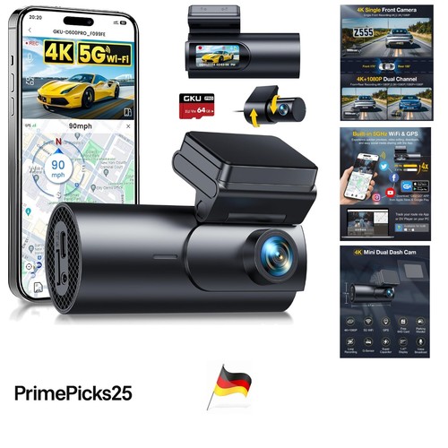 Dashcam vorne hinten wifi - hinten,