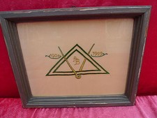 altes Bild , Zunftzeichen , Architekt ,  1904-1929 ,gestickt ,Handwerkszeichen