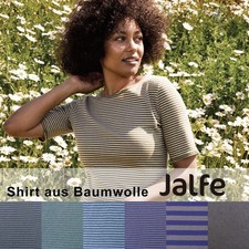 T-Shirt –Kurzarmshirt Fenja aus 100% Cotton gestreift – Mode von JALFE